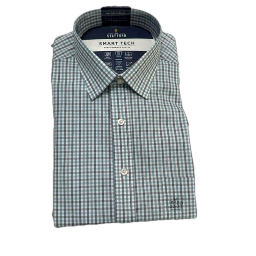 STAFFORD Plaid Button Down Shirt